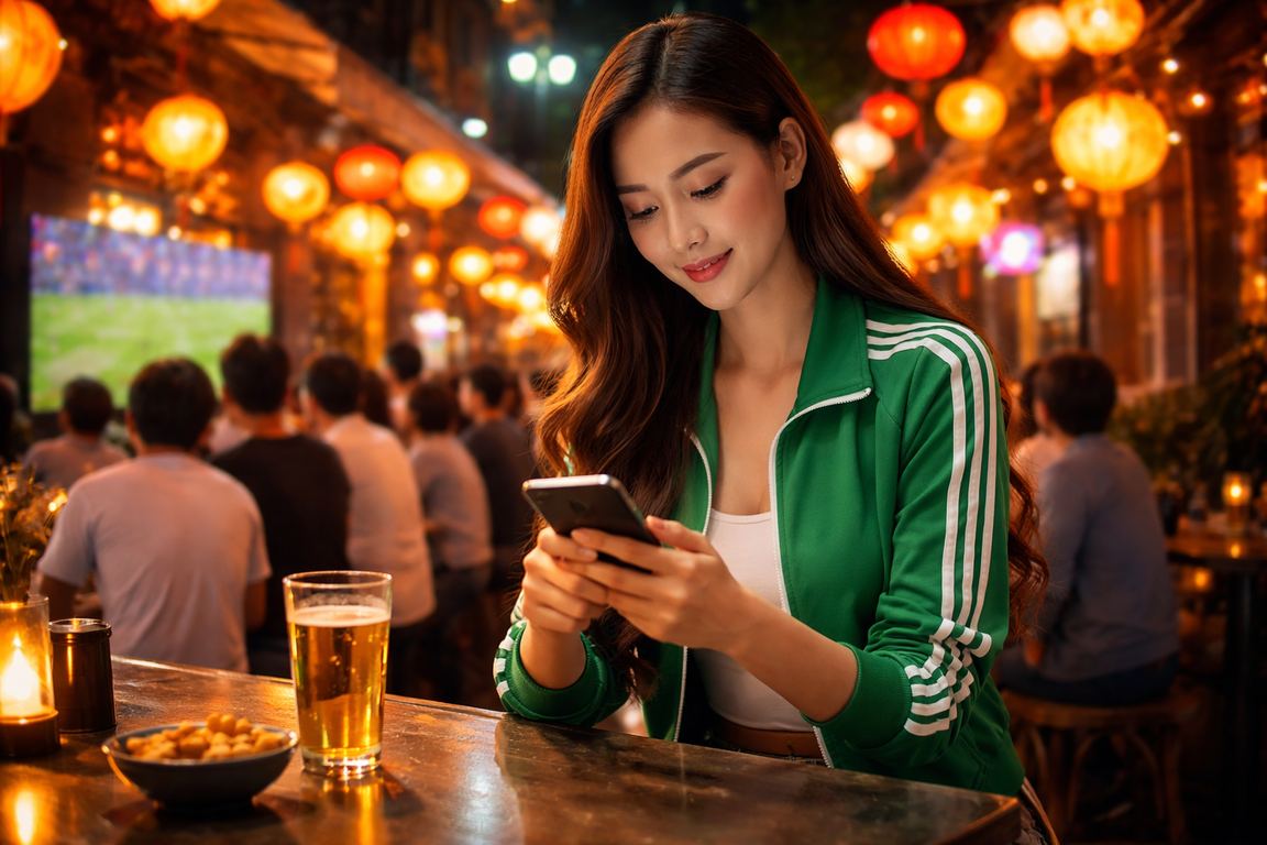 Người chơi cá cược bóng đá tại Hà Nội trong đêm lễ hội đèn lồng